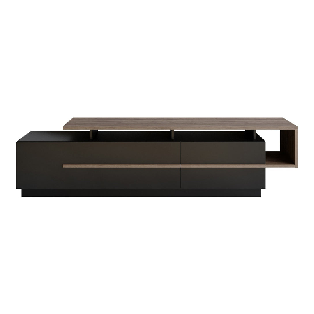 TV ormarić Pia - Black, Walnut-Vasdom.hr