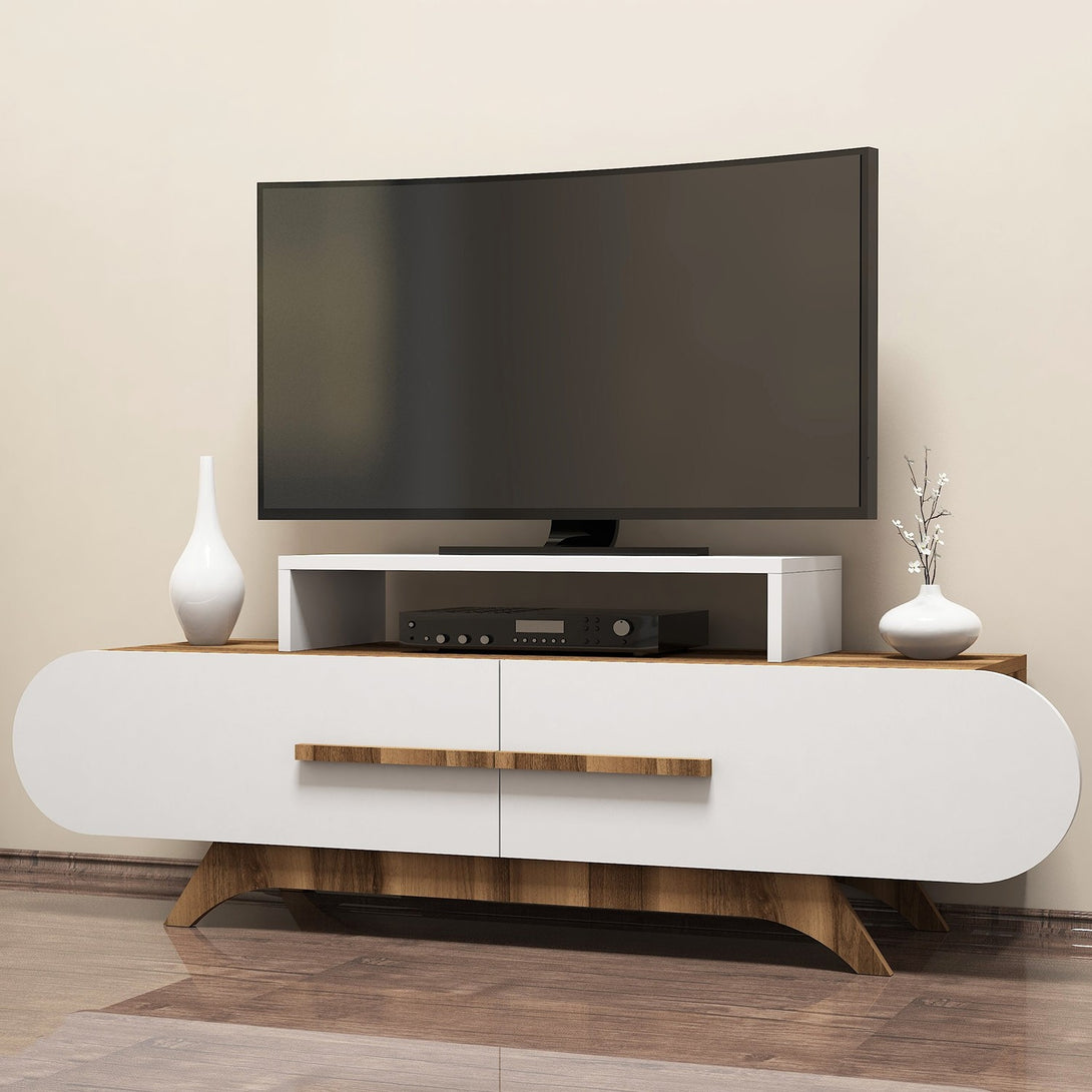 TV ormarić Rose - Walnut, White-Vasdom.hr