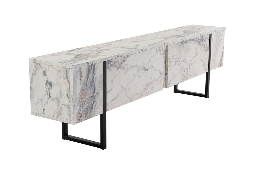 TV ormarić Serenity - Fressia Marble, Black-Vasdom.hr