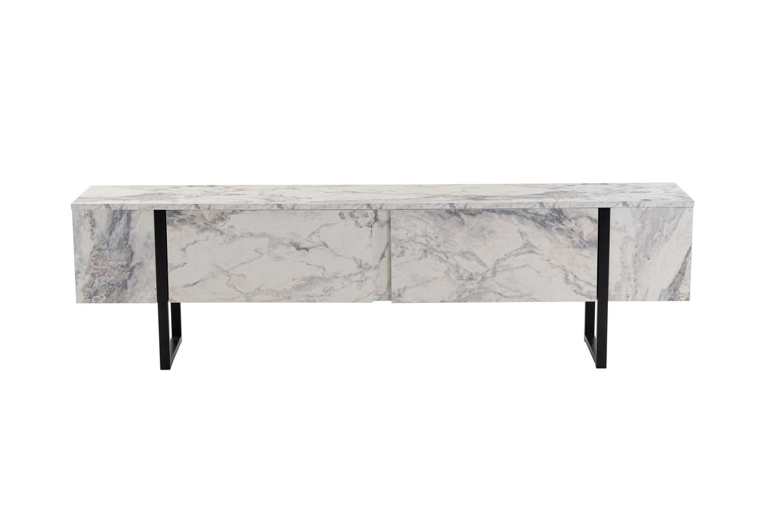TV ormarić Serenity - Fressia Marble, Black-Vasdom.hr