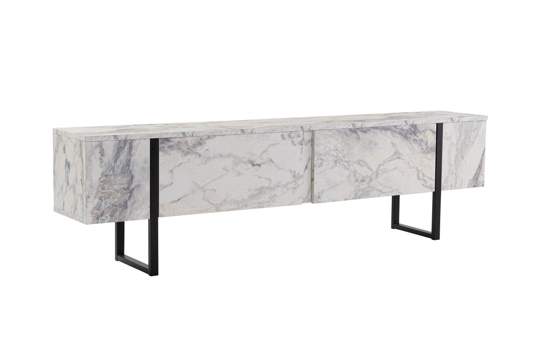 TV ormarić Serenity - Fressia Marble, Black-Vasdom.hr