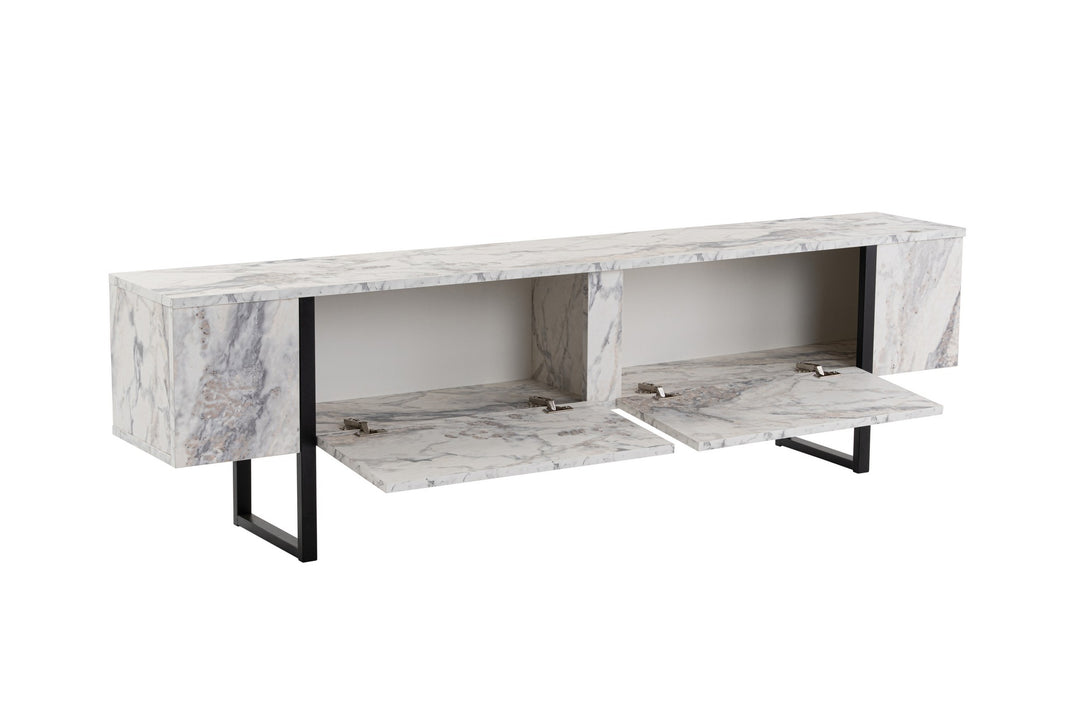 TV ormarić Serenity - Fressia Marble, Black-Vasdom.hr