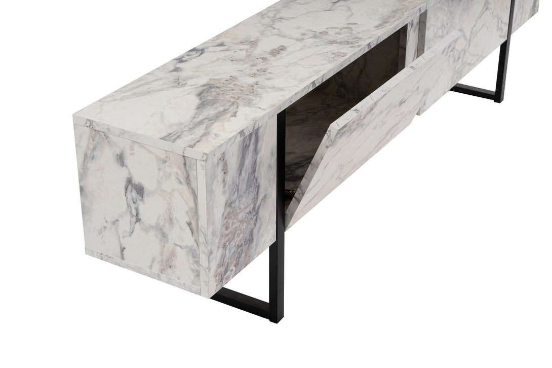 TV ormarić Serenity - Fressia Marble, Black-Vasdom.hr