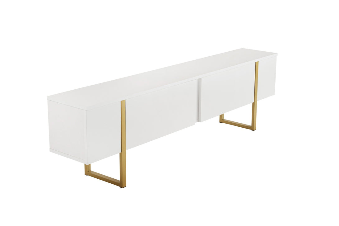 TV ormarić Serenity - White, Gold-Vasdom.hr