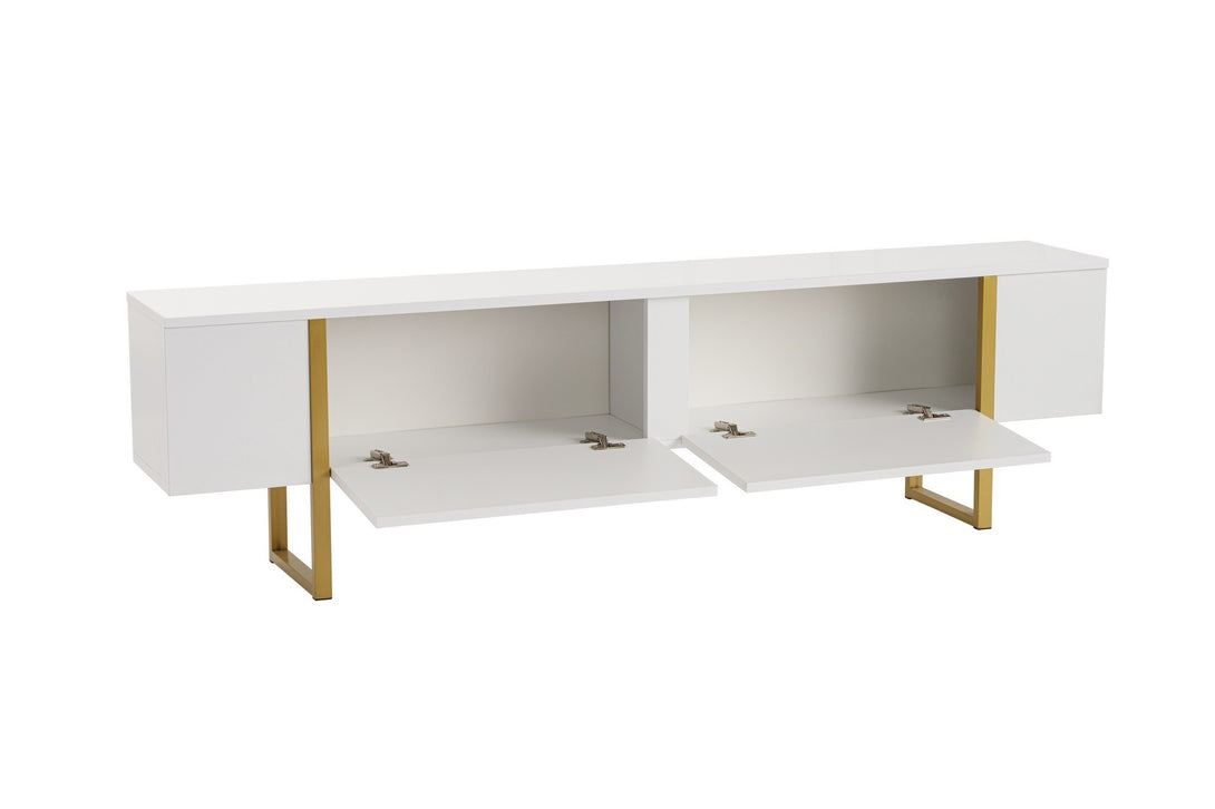 TV ormarić Serenity - White, Gold-Vasdom.hr
