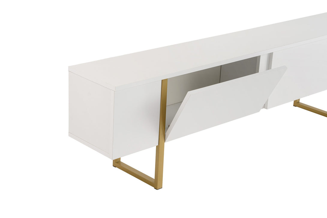TV ormarić Serenity - White, Gold-Vasdom.hr