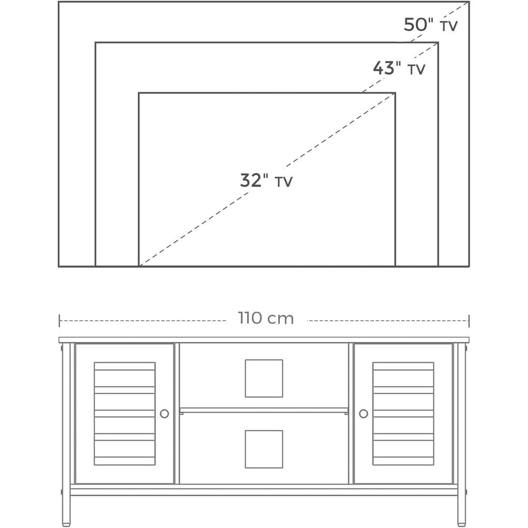 TV ormarić, TV postolje sa spremištem 110 x 40 x 50 cm rustikalno smeđa | VASAGLE-Vasdom.hr