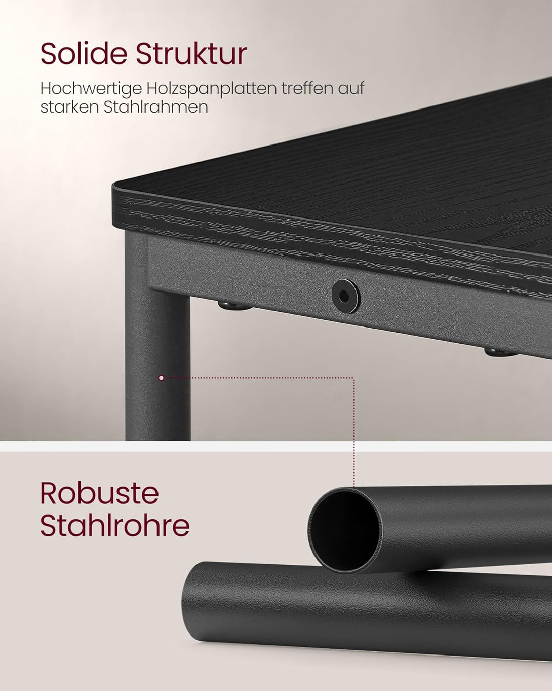 Uski pomoćni stolić s funkcijom punjenja, 18 x 45 x 58 cm, crni | VASAGLE-Vasdom.hr