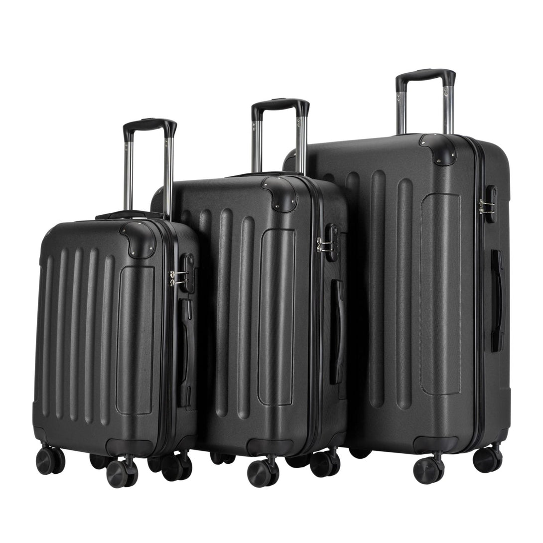“VERTICAL” set od 3 kofera na 4 kotača s bravom, crni | BONTOUR-Vasdom.hr