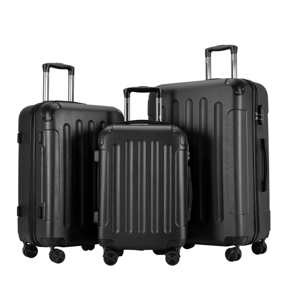 “VERTICAL” set od 3 kofera na 4 kotača s bravom, crni | BONTOUR-Vasdom.hr