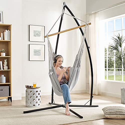 Viseća stolica s 2 jastuka nosivosti do 150kg, 148 x 125 cm, sive i bež boje | SONGMICS-Vasdom.hr