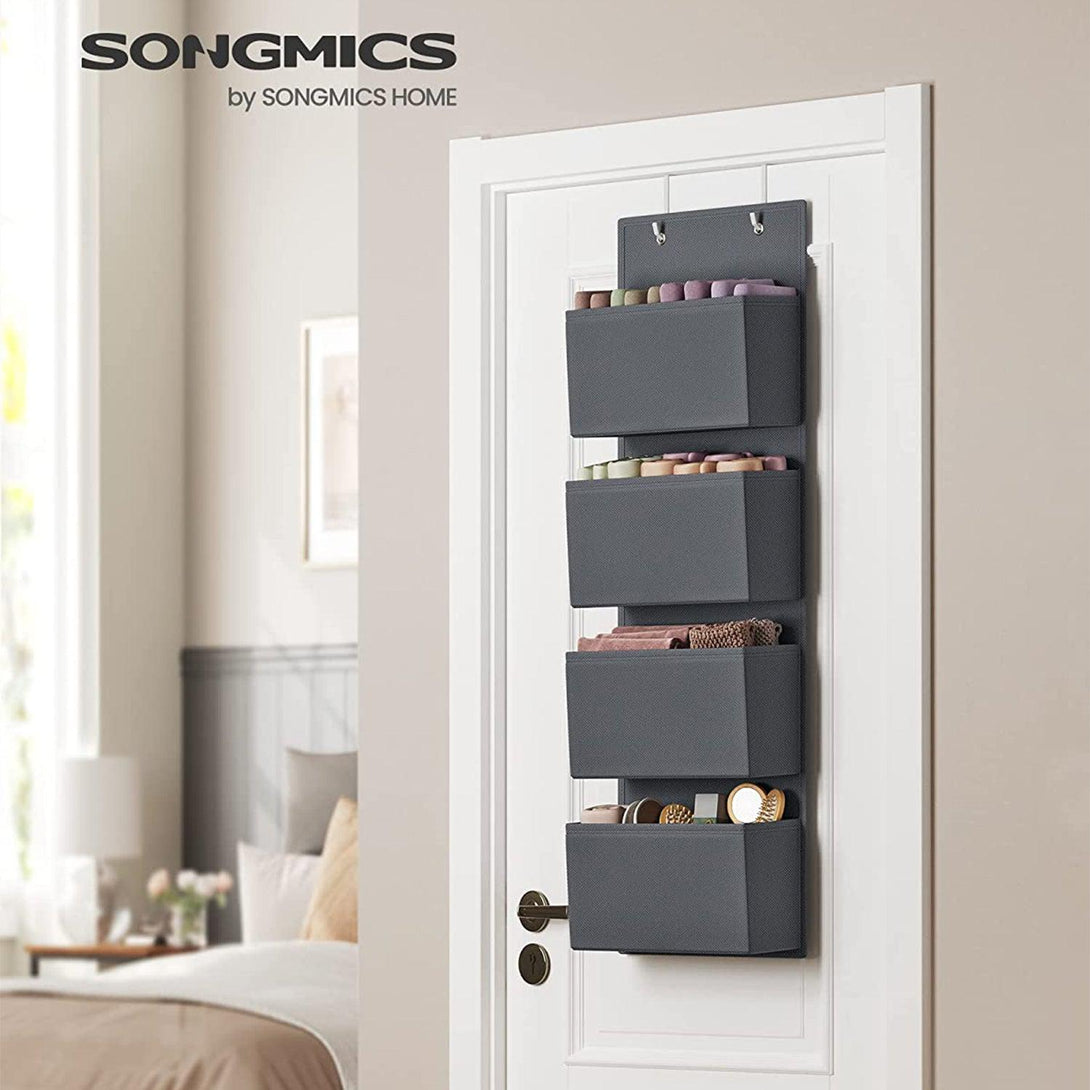 Viseći organizator za odlaganje s 4 džepa 33,5 x 100 x 12 cm, sivi | SONGMICS-Vasdom.hr