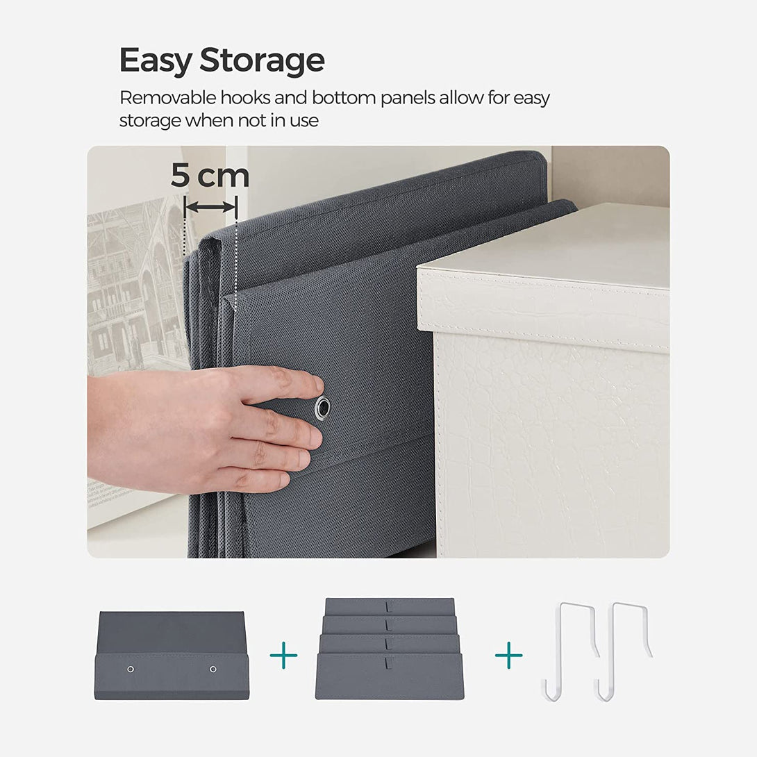 Viseći organizator za odlaganje s 4 džepa 33,5 x 100 x 12 cm, sivi | SONGMICS-Vasdom.hr