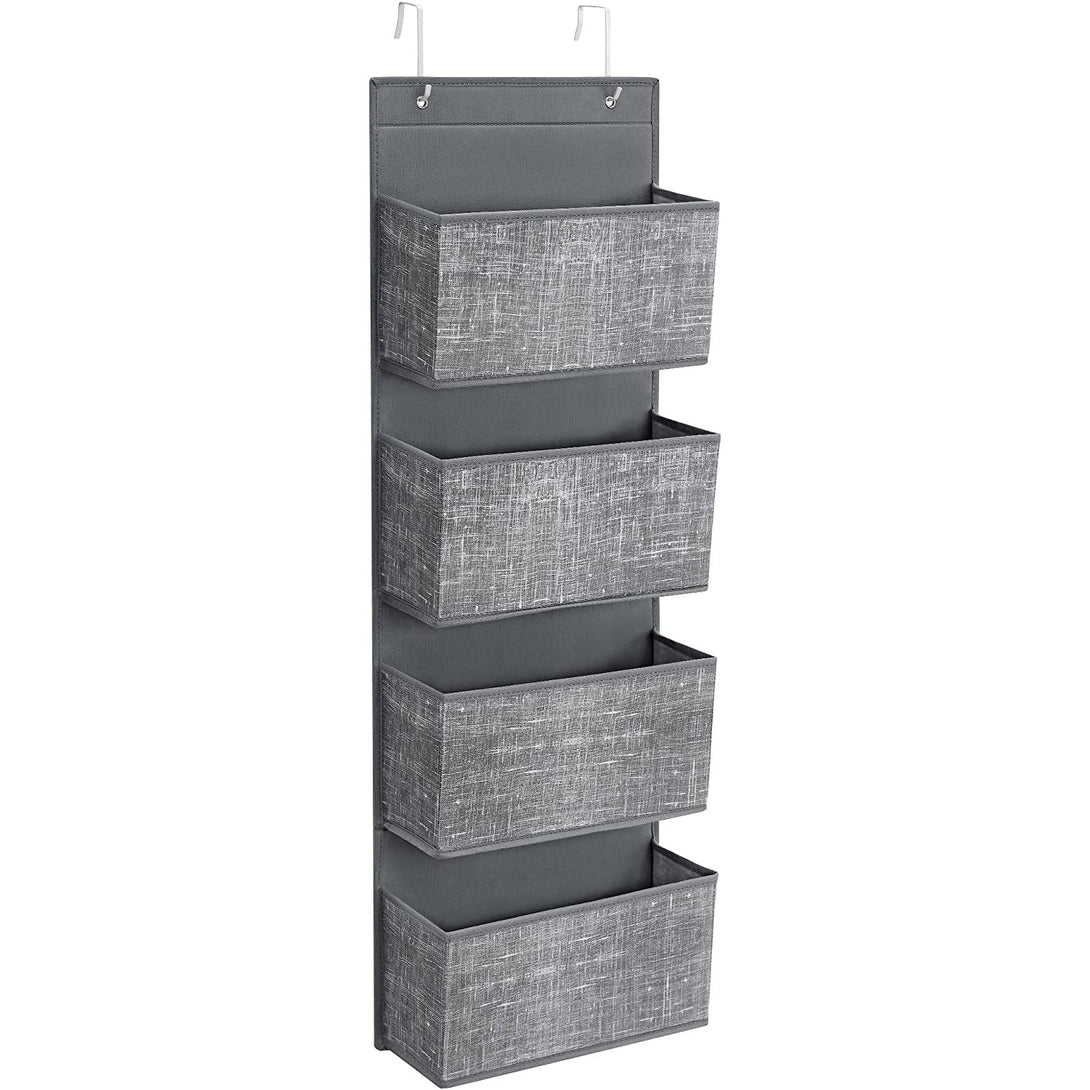 Viseći organizator za odlaganje s 4 džepa 33,5 x 100 x 12 cm, sivo prošarani | SONGMICS-Vasdom.hr