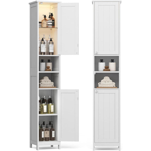 Visoki, uski kupaonski ormarić, 30×30×170 cm, bijeli | VASAGLE-Vasdom.hr