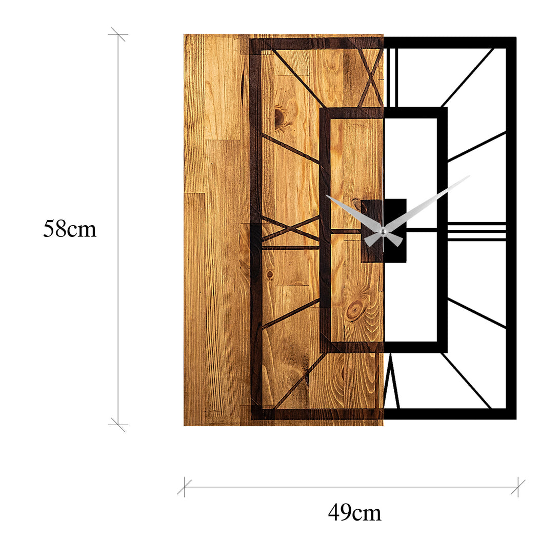 Zidna dekoracija Decorative Wooden Wall Clock, Wooden Clock 37-Vasdom.hr