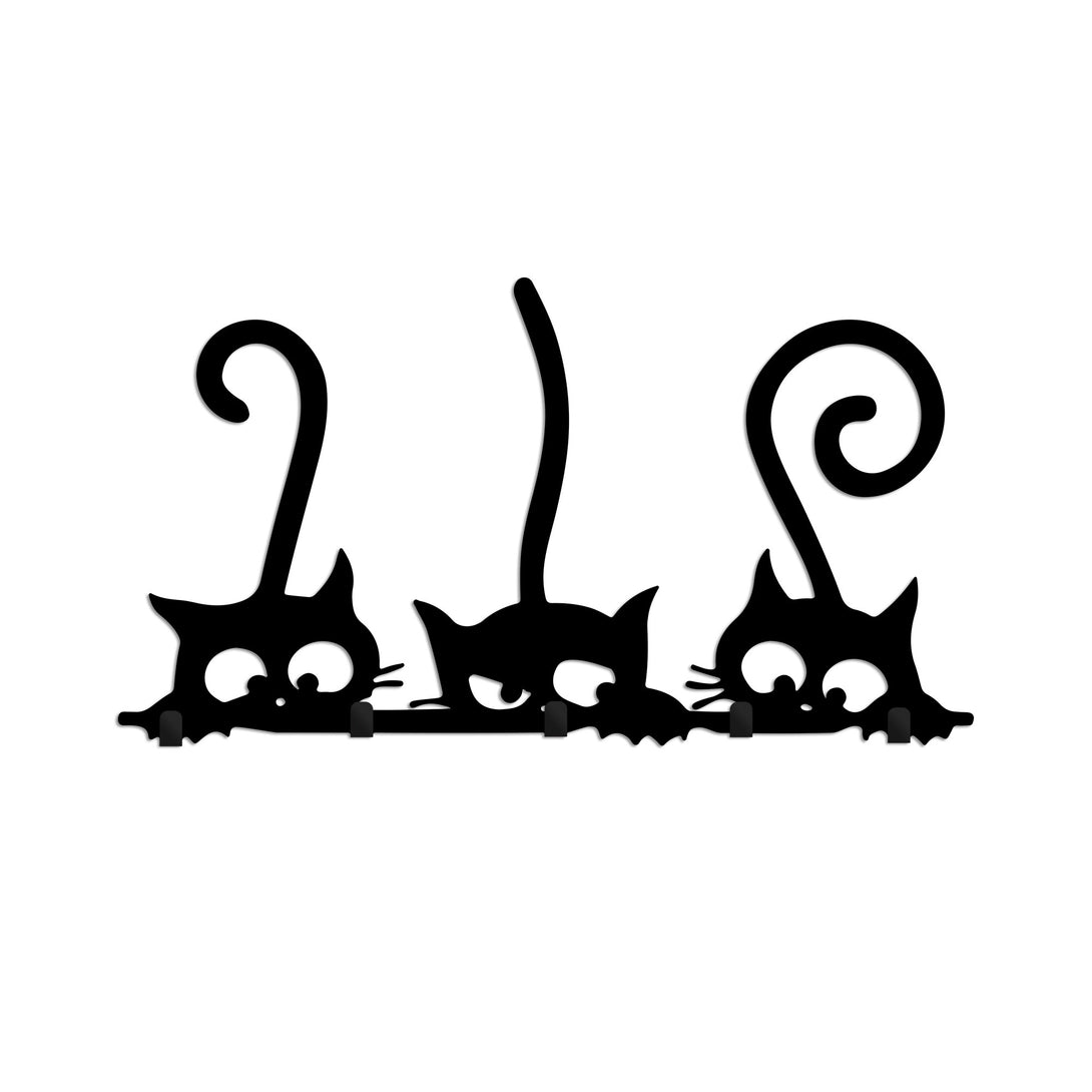 Zidna dekoracija - Fém fali akasztó, Hidden Cats-Vasdom.hr