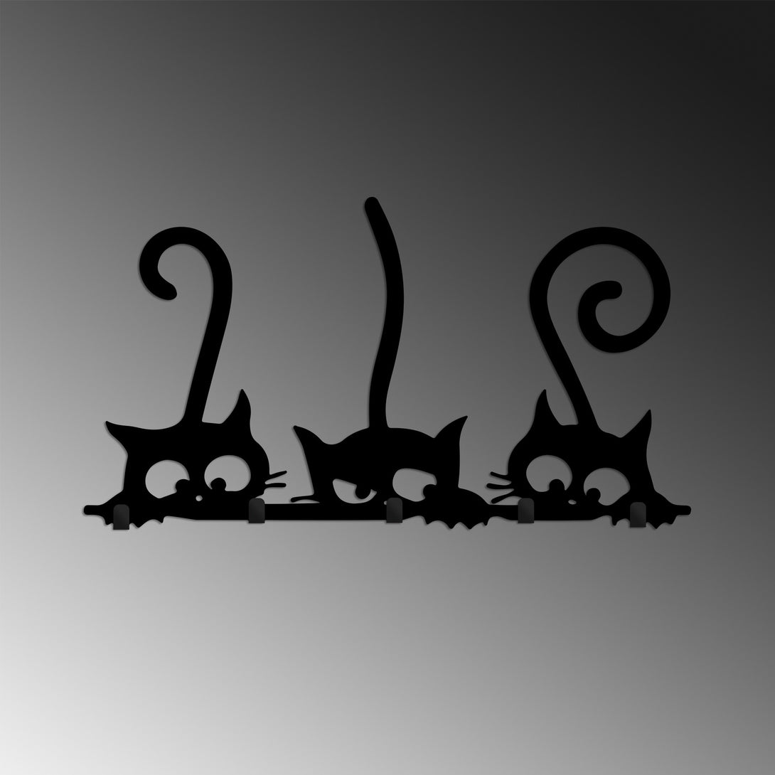 Zidna dekoracija - Fém fali akasztó, Hidden Cats-Vasdom.hr