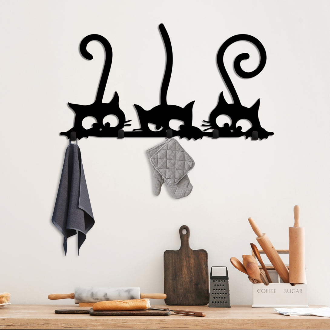 Zidna dekoracija - Fém fali akasztó, Hidden Cats-Vasdom.hr