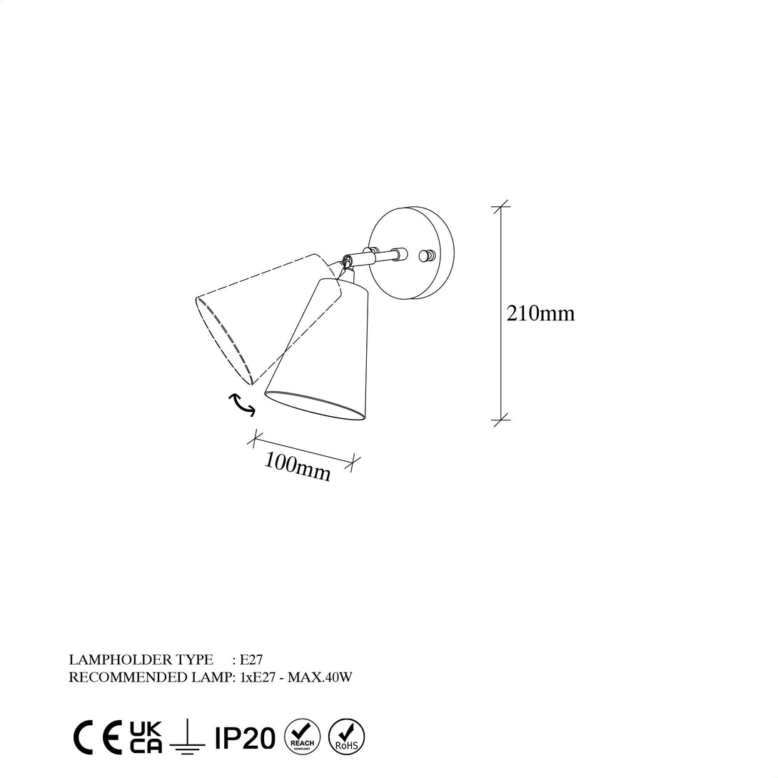 Zidna lampa Evander - 13191-Vasdom.hr
