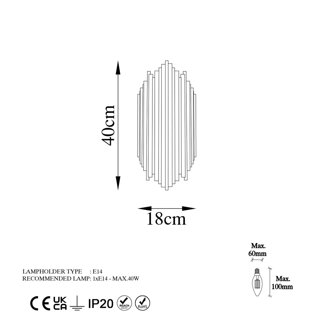 Zidna lampa Kara - 13346-Vasdom.hr