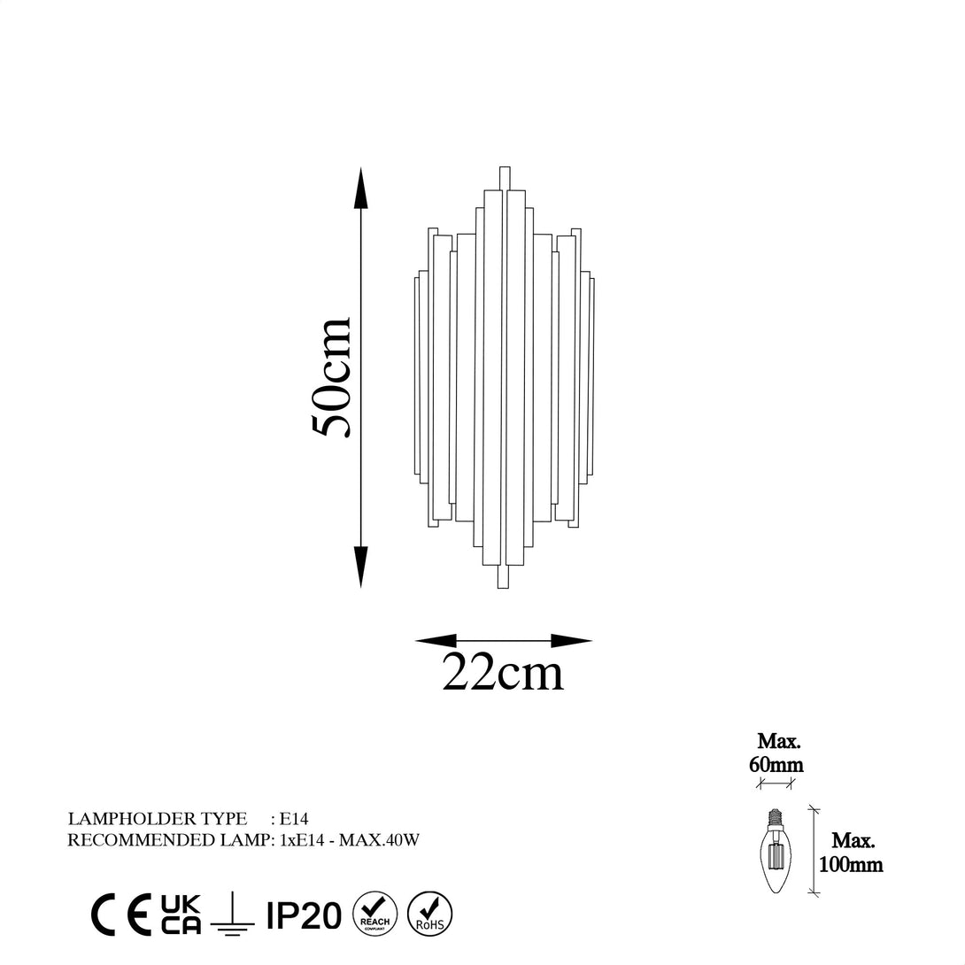 Zidna lampa Reis - 13341-Vasdom.hr
