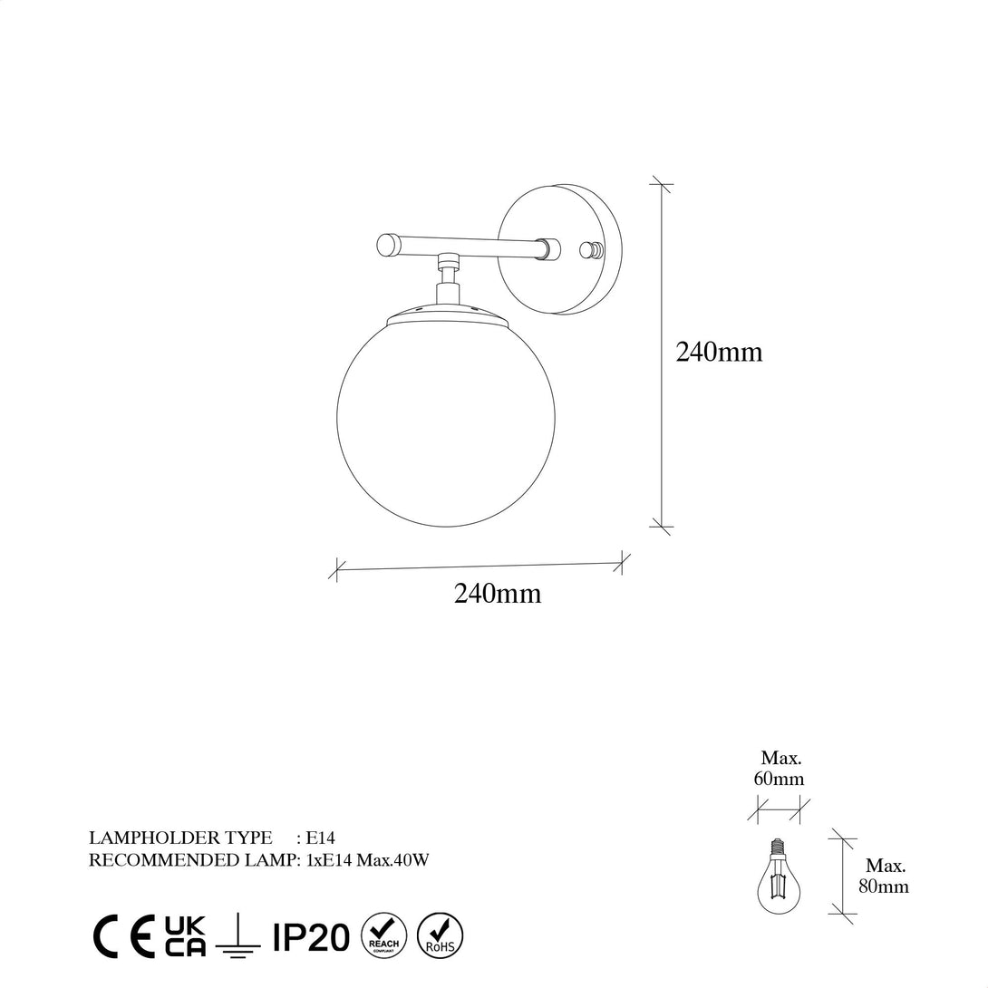 Zidna lampa Roe - 10725-Vasdom.hr