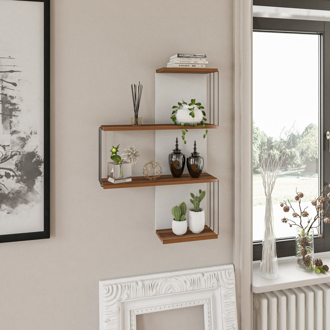 Zidna polica Cambel - Walnut-Vasdom.hr