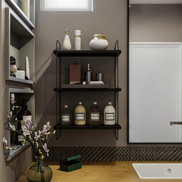 Zidna polica Pulalis - Anthracite-Vasdom.hr