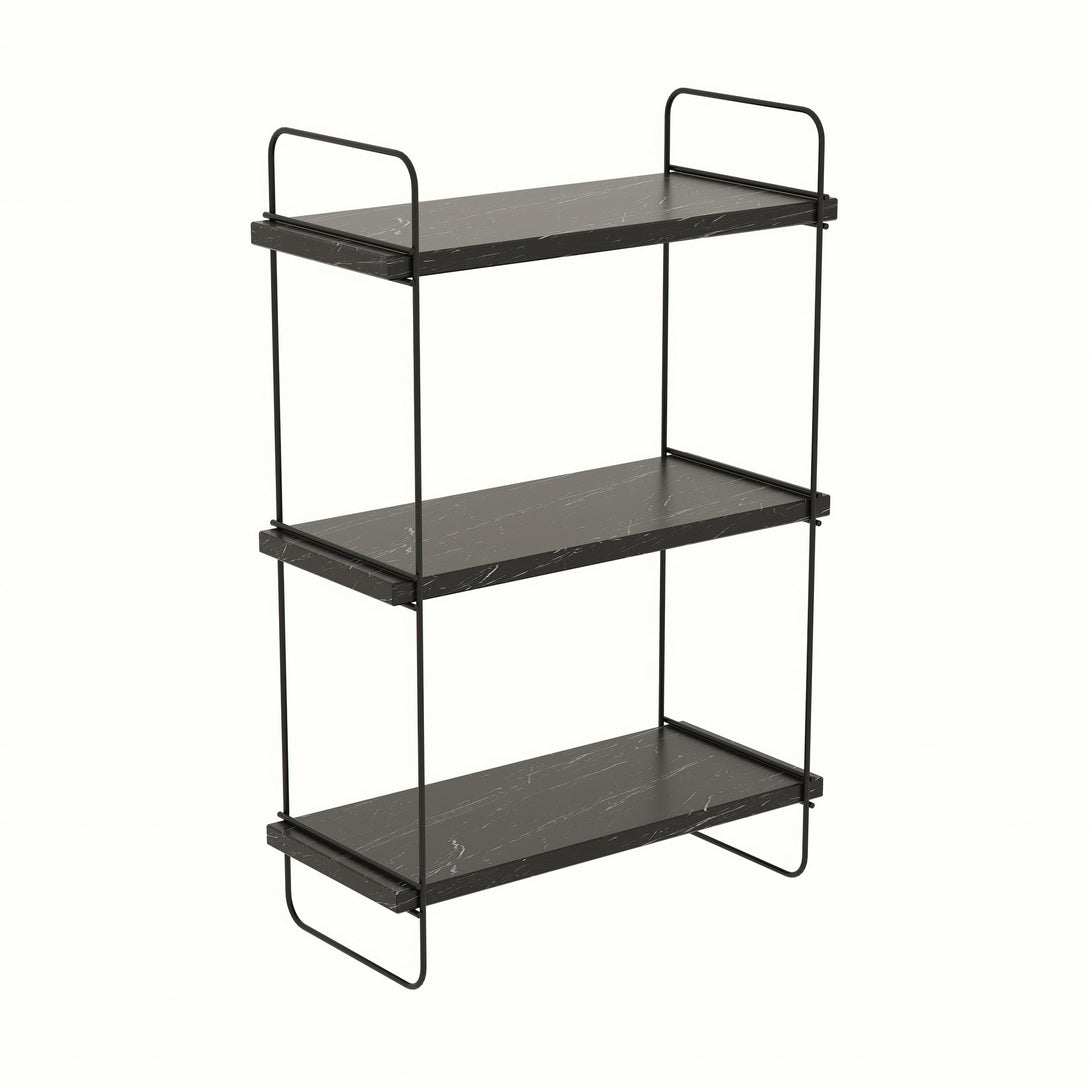 Zidna polica Pulalis - Black Marble-Vasdom.hr