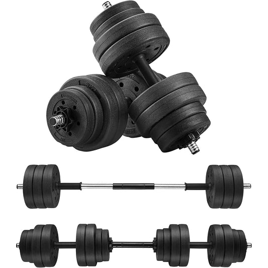 2-u-1 set bučica, 2 x 15 kg podesive bučice, 30 kg, crna | VASHOME-Vasdom.hr