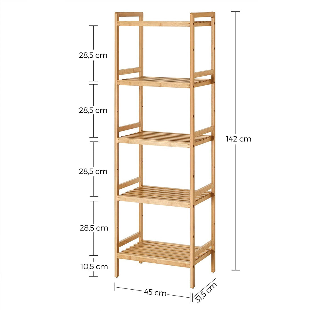 Kupaonska polica od bambusa 45 x 31,5 x 142 cm | SONGMICS-Vasdom.hr