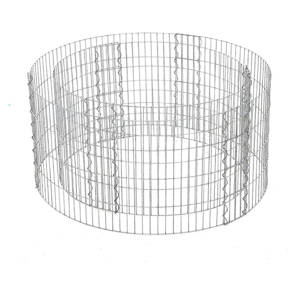 Okrugli ukrasni gabion 90 x 40 cm, rešetka 2,5 x 10 cm, nehrđajući | SONGMICS-Vasdom.hr