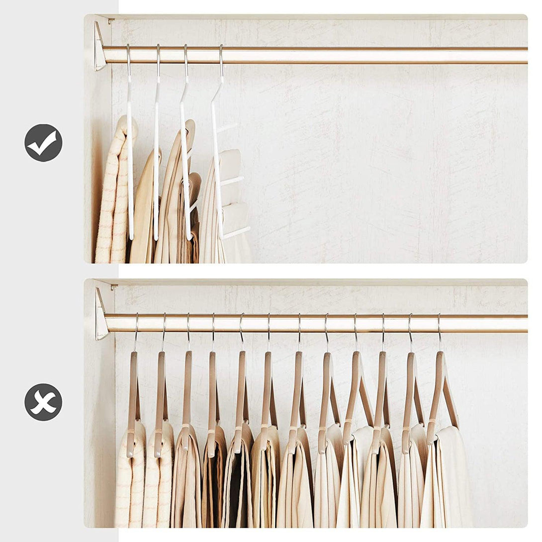 Set od 4 vješalice s 5 šipki, za hlače, šalove, bijele boje | SONGMICS-Vasdom.hr