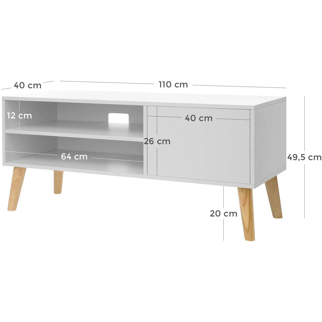 Skandinavski TV stalak 110 x 40 x 49,5 cm bijeli | VASAGLE-Vasdom.hr