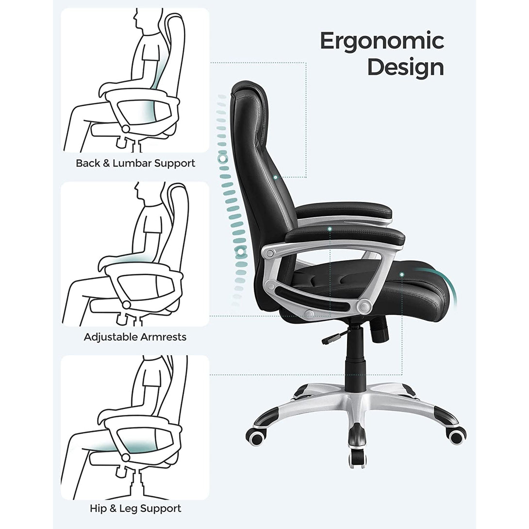 Songmics Ergonomska uredska stolica, okretna stolica s podesivom visinom | SONGMICS-Vasdom.hr