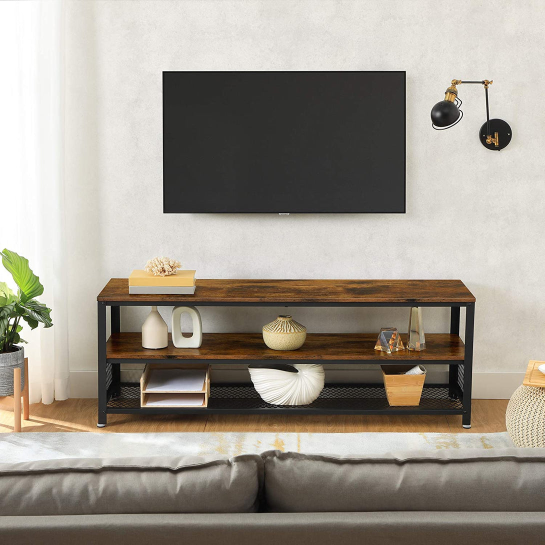 TV ormarić, Rustic TV stalak 140 x 40 x 52 cm rustikalno smeđi | VASAGLE-Vasdom.hr