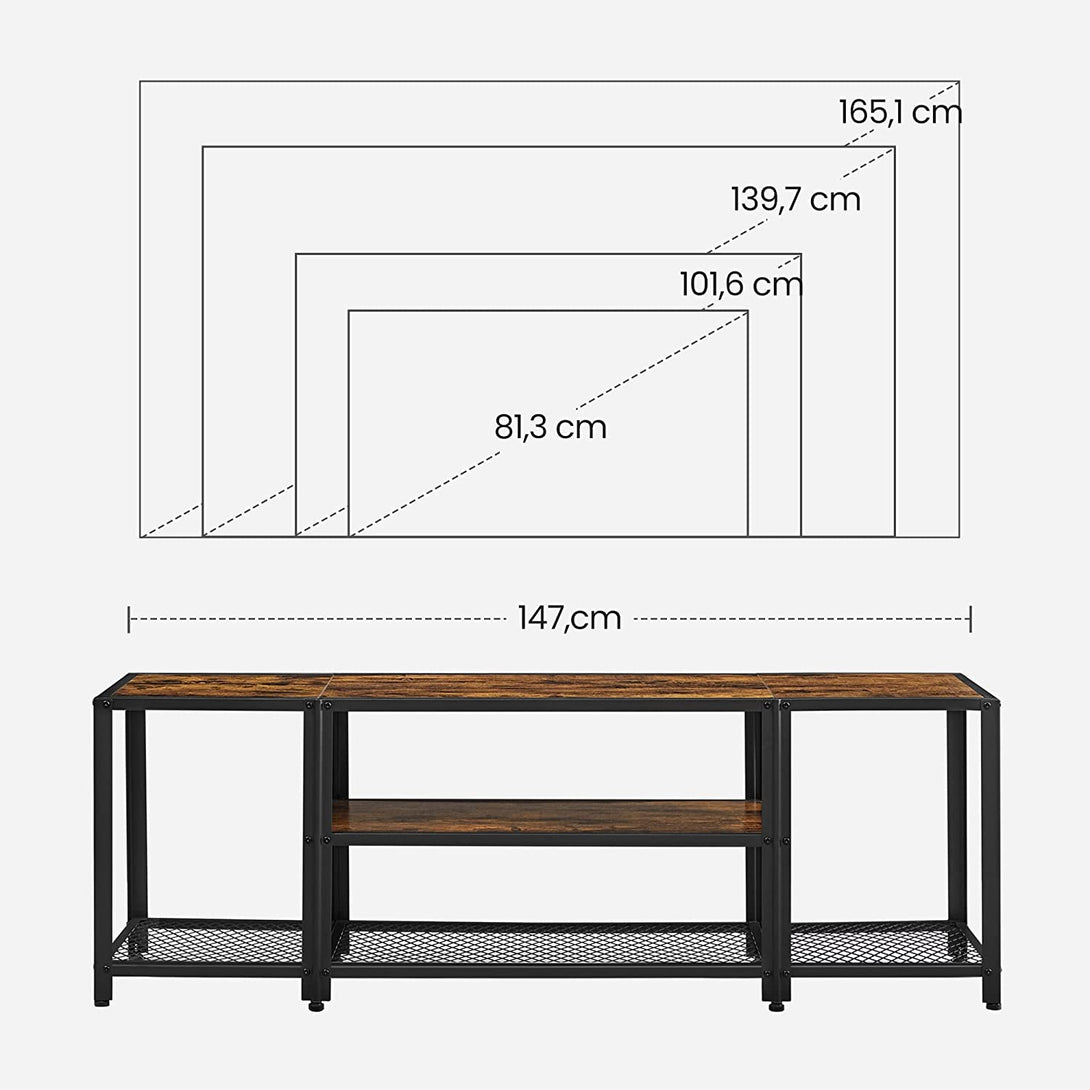 TV stalak s otvorenom policom za odlaganje 147 x 50 x 40 cm | VASAGLE-Vasdom.hr