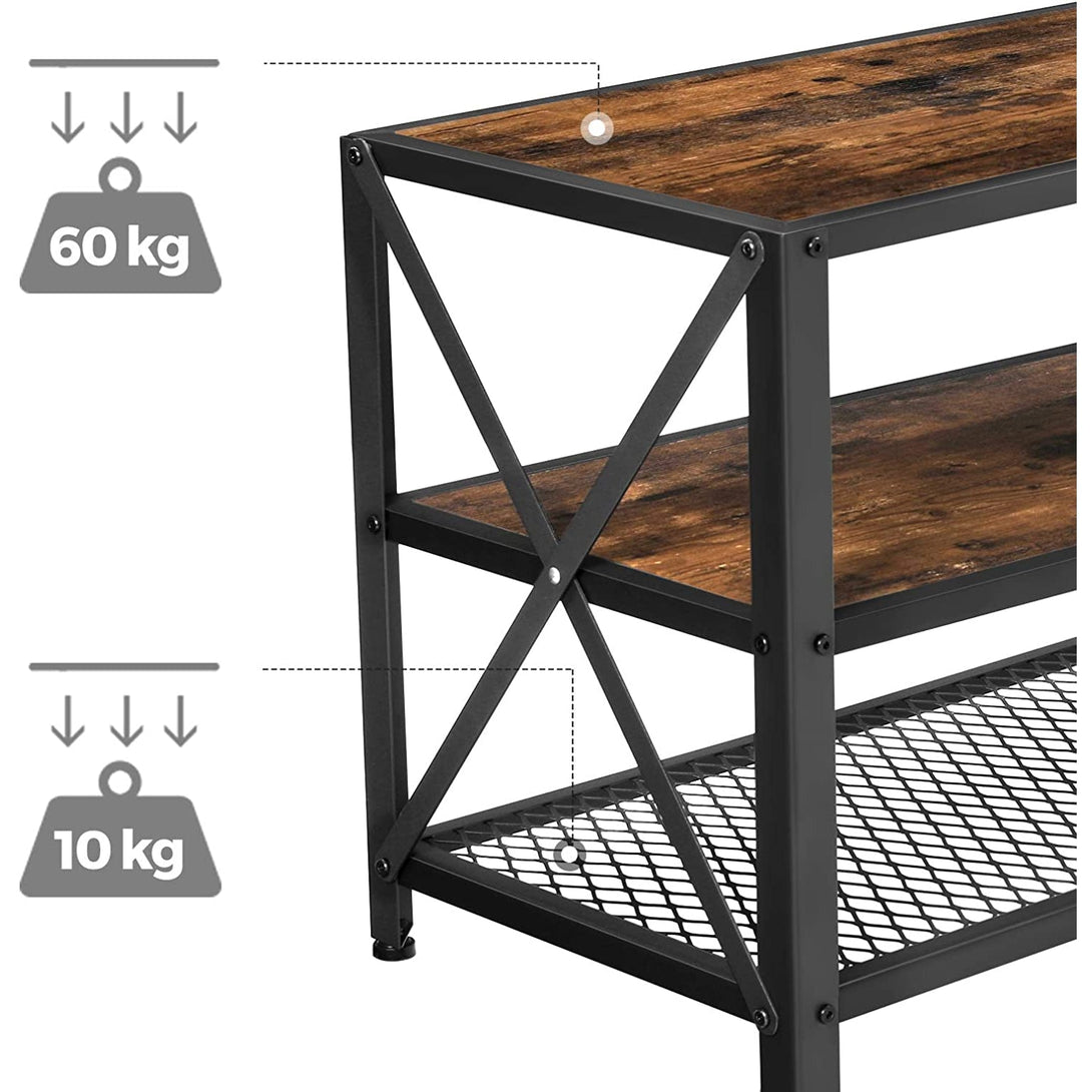 TV stalak, TV ormarić s policama 140 x 39 x 52 cm rustikalno smeđa | VASAGLE-Vasdom.hr