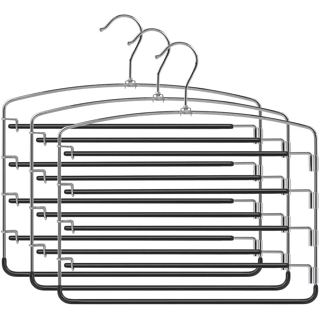 Vješalice za hlače, Metalne vješalice za hlače koje štede prostor, protuklizne, 3 kom | SONGMICS-Vasdom.hr